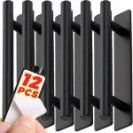 Poignée de tiroir d&rsquo;armoire, poignées de porte auto-adhésives, poignée de garde-robe, armoire de cuisine, fenêtre, boutons de porte en verre, quincaillerie de meubles