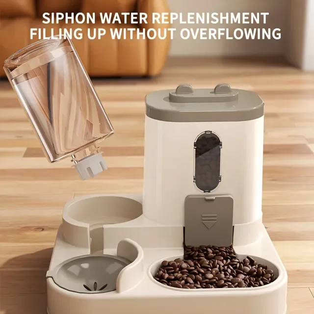 Distributeur d'eau et de nourriture pour chat 2 en 1 – vue 3