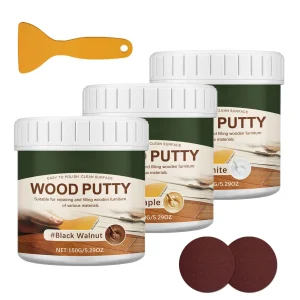Mastic de remplissage de bois 150g, remplissage de fissures en bois inoxable, Kit de réparation de meubles en bois, remplissage de trous en bois pour armoires, tables, sols, portes