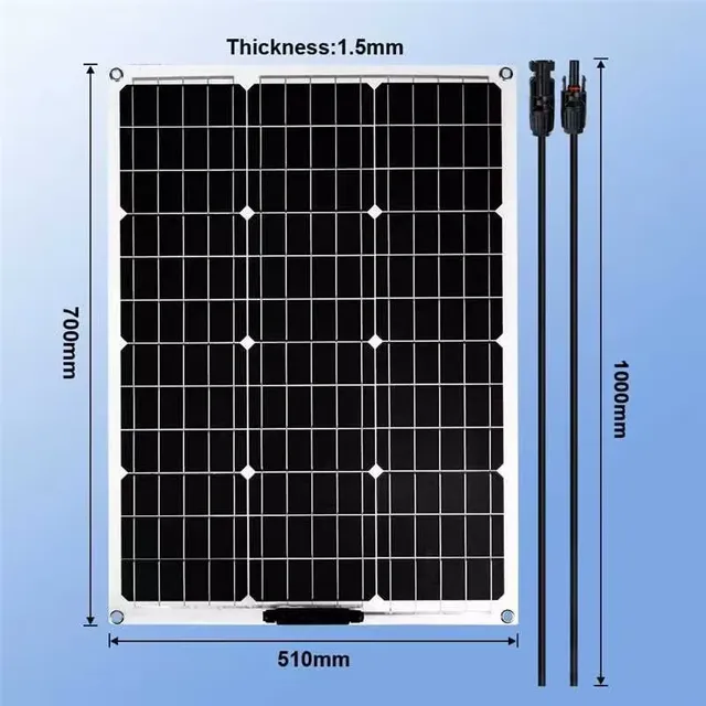 Panneau solaire Flexible 12V 18V 100W 200W 500W pour… – vue 6