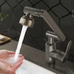360 °   Robinet à bras robotique rotatif, eau chaude et froide, économie d&rsquo;eau, robinet rotatif à réglage Flexible, robinet universel