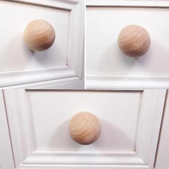 Boutons boule de bois-boutons de meubles ronds en bois… – vue 5