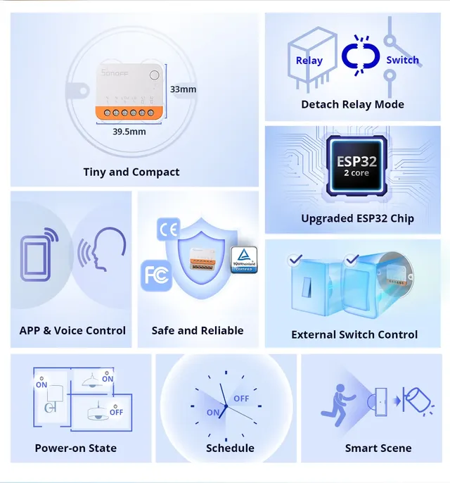 Sonoff Mini R4 extrême Wifi commutateur intelligent… – vue 3