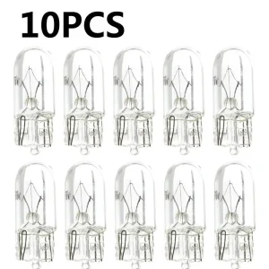 10 pièces blanc T10 W5W 501 194 feu de signalisation clair verre 12V 5W blanc chaud W2.1×9.5d ampoule de voiture à Filament unique lumière automatique 10 pièces blanc T10 W5W 501 194 feu de signalisation clair verre 12V 5W blanc chaud W2.1×9.5d ampoule de voiture à Filament unique lumière automatique