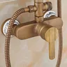 Pommeau de douche mural en laiton antique – vue 3
