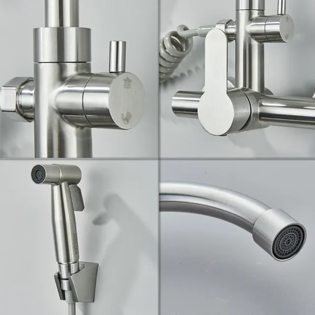 Shinesia robinet d'évier de cuisine en Nickel brossé – vue 6