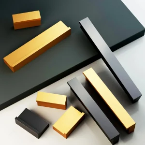 Poignée de porte d’armoire en alliage d’aluminium, poignée de porte de garde-robe européenne simple moderne, noir et or, poignée arc-en-ciel Poignée de porte d’armoire en alliage d’aluminium, poignée de porte de garde-robe européenne simple moderne, noir et or, poignée arc-en-ciel