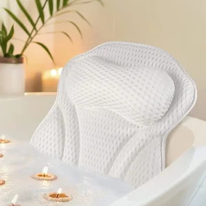 Oreiller de baignoire pour baignoire, oreiller de bain pour soutien du cou et du dos avec ventouses fortes, oreiller de bain spa doux Oreiller de baignoire pour baignoire, oreiller de bain pour soutien du cou et du dos avec ventouses fortes, oreiller de bain spa doux