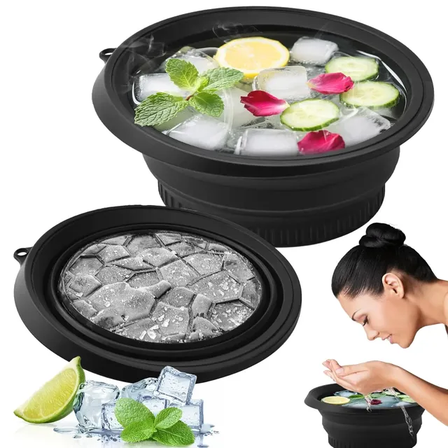 Bassin à glace pliable portatif en Silicone avec bac à…