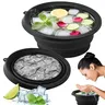 Bassin à glace pliable portatif en Silicone…