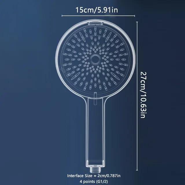 Pommeau de douche haute pression avec pulvérisation à… – vue 6