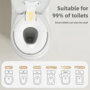 Siège de toilette pliable pour tout-petits, sièges d&rsquo;entraînement portables avec barrière d&rsquo;urine, siège de toilette familial universel avec ventouse
