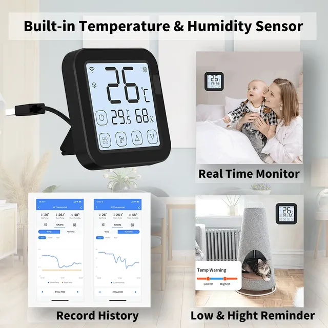 Thermostat de climatiseur intelligent Tuya – vue 3