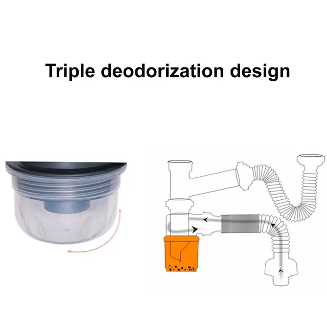Accessoire évier désodorisation évier tuyau de vidange… – vue 4