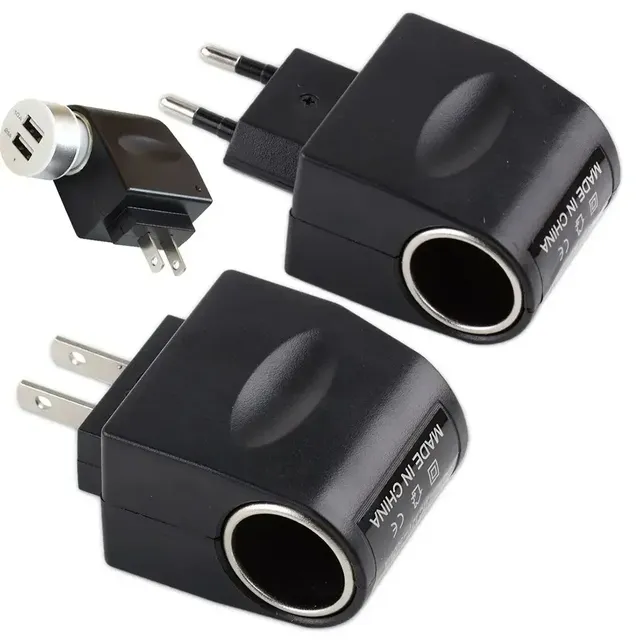 Adaptateur secteur avec prise de voiture – vue 2