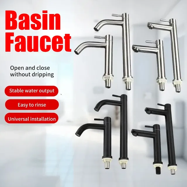 Robinet de lavabo en acier inoxydable 304 – vue 6