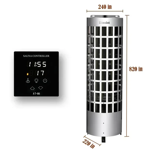 Poêle sauna électrique acier inoxydable 3kW compact…