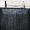 Pommeau de douche pluie chromé avec bras monté au plafond – vue 3