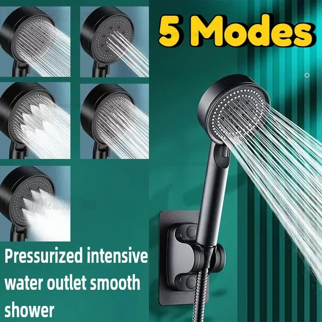 Pommeau de douche avec 5 Modes de pulvérisation – vue 2