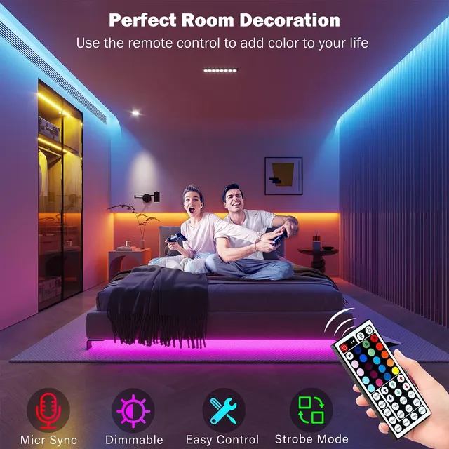 Bande lumineuse Led RGB avec télécommande – vue 3