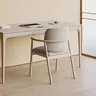 Chaise scandinave minimaliste rembourrée tissu beige… – vue 5