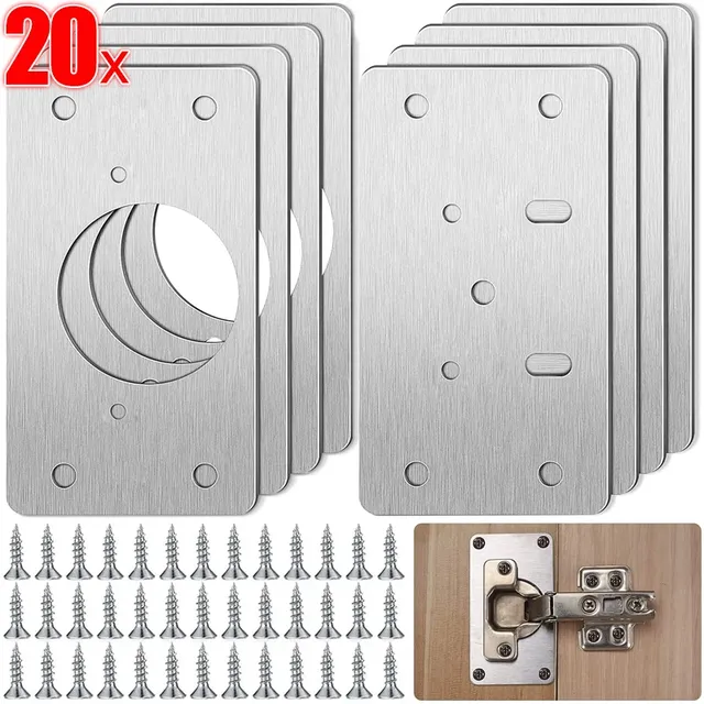 Kit de plaque de réparation de charnière d'armoire