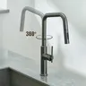 Mitigeur cuisine extractible or rose brossé évier… – vue 6