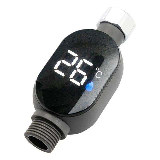 Thermomètre de douche LED pour tuyaux d'eau de 1 à 2…