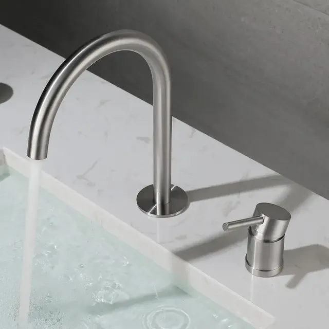 Robinet de lavabo de salle de bains en acier inoxydable – vue 4