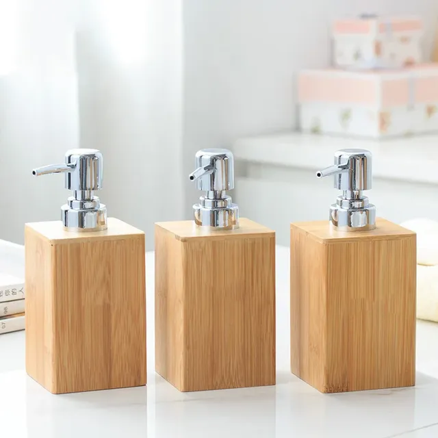Distributeur de savon liquide en bambou