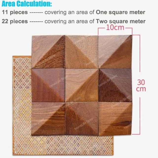 Triangle 3D en bois massif – vue 6