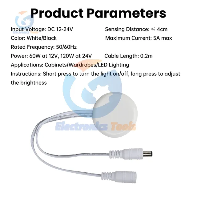 Capteur tactile LED – vue 5