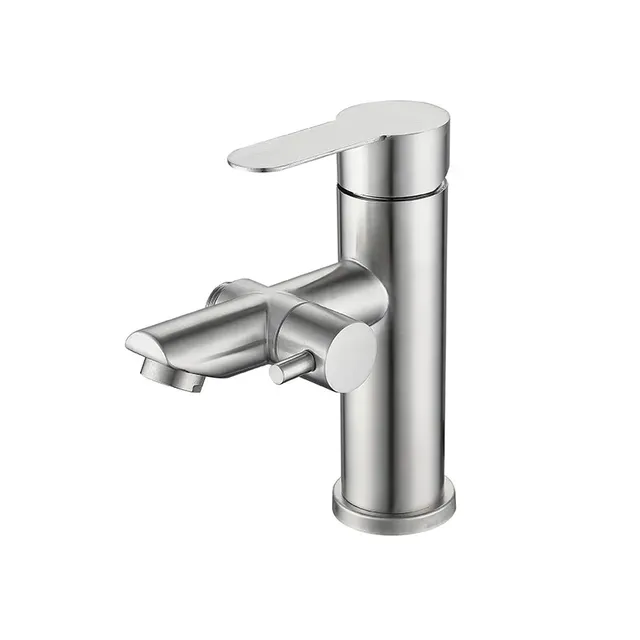 Robinet de lavabo chaud et froid à double usage en acier… – vue 6