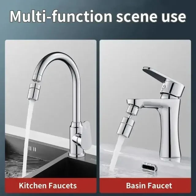 Robinet mousseur universel cuisine chromé miroir compact… – vue 2
