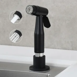 Pommeau de douche en acier inoxydable pour évier de cuisine, robinet rotatif, bassin de cuisine froid simple, baignoire de lavage noire, pulvérisateur nervuré, 304 Pommeau de douche en acier inoxydable pour évier de cuisine, robinet rotatif, bassin de cuisine froid simple, baignoire de lavage noire, pulvérisateur nervuré, 304