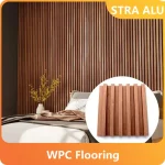 Panneau mural WPC, revêtement PVC étanche, panneau écologique |   Installation facile intérieure/extérieure, décoration murale légère 2025 chaude