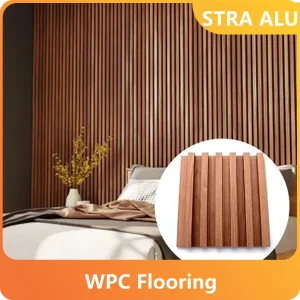 Panneau mural WPC, revêtement PVC étanche, panneau écologique |   Installation facile intérieure/extérieure, décoration murale légère 2025 chaude