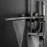Ensemble douche cascade gris peint mitigeur mural cuivre… – vue 3