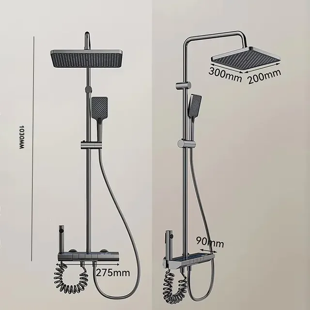 Système de douche de salle de bains à affichage… – vue 6