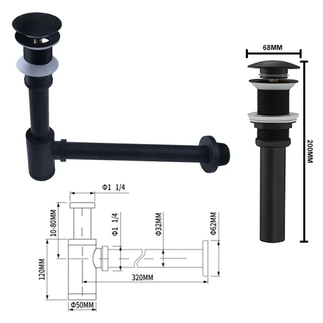 Siphon de salle de bains – vue 3