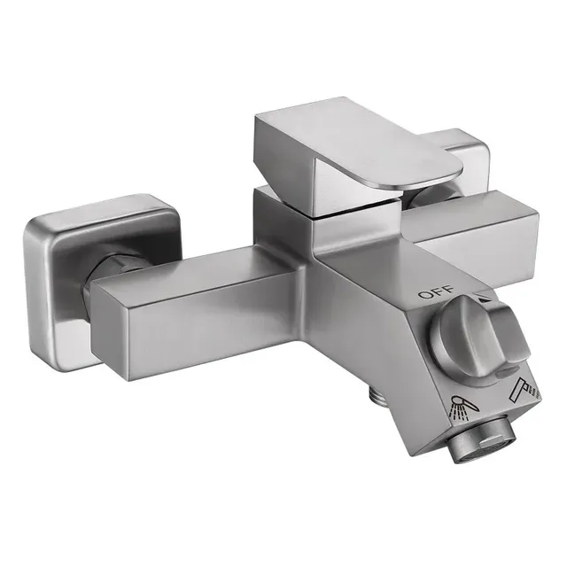 Mitigeur bain douche mural contemporain acier inox… – vue 2