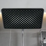 Pommeau de douche haute pression grand panneau-pomme de douche à effet de pluie pour salle de bain à la maison, douche aérienne avec débit d&rsquo;eau puissant