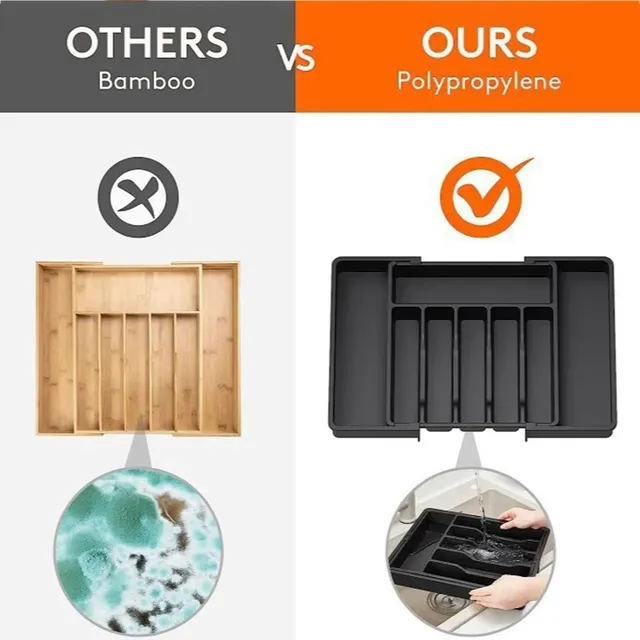 Organisateur tiroir couverts extensible réglable… – vue 3