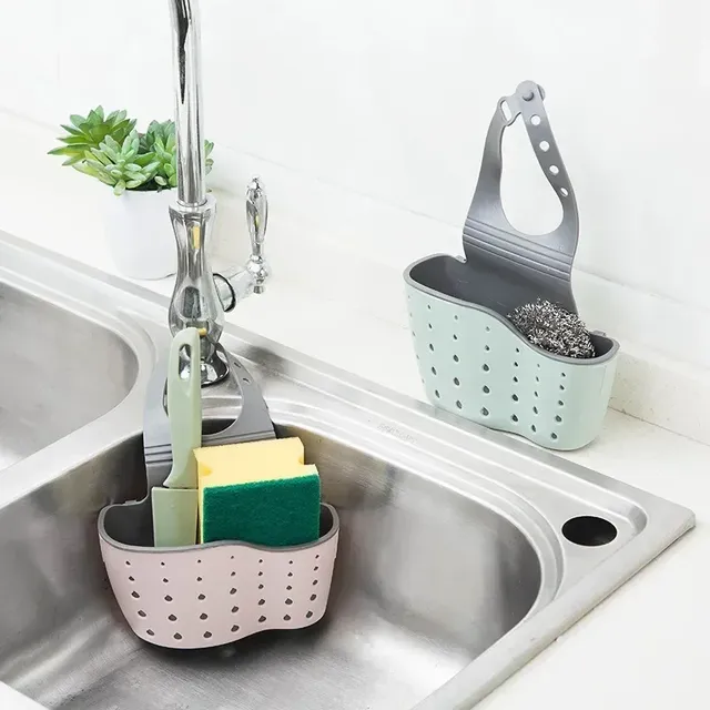 Organiseur lavabo suspendu rangement évier porte éponge… – vue 4