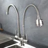 Robinet d'évier double multifonction en acier inoxydable… – vue 3