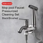 Robinet d&rsquo;eau bidirectionnel avec support de pulvérisation de bidet, tuyau petG1/2, accessoires de toilette, 1 entrée, 2 sorties