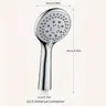 Pommeau de douche réglable à grande sortie d'eau à cinq… – vue 6