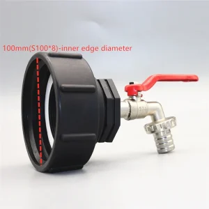 Promotion! Robinet de sortie IBC 3/4 pouces, adaptateur IBC S100x8, Valve de sortie à bille IBC en laiton, sortie de robinet, baril de pluie, accessoires de réservoir