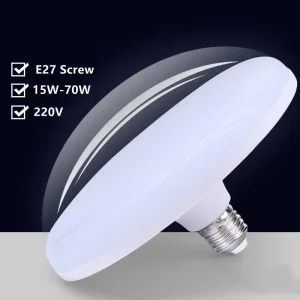 Ampoule LED en forme d&rsquo;ovni pour éclairage intérieur, lampe domestique, garage, cuisine, salon, e27, 220V, 15W, 20W, 40W, 50W, 60W, 70W