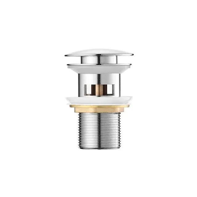 Bouchon vidange lavabo laiton chromé poli collerette… – vue 3
